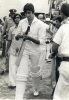 Amitabh Bachchan padded up for a charity match at Eden Gardens in Kolkata, India circa 1980.jpg